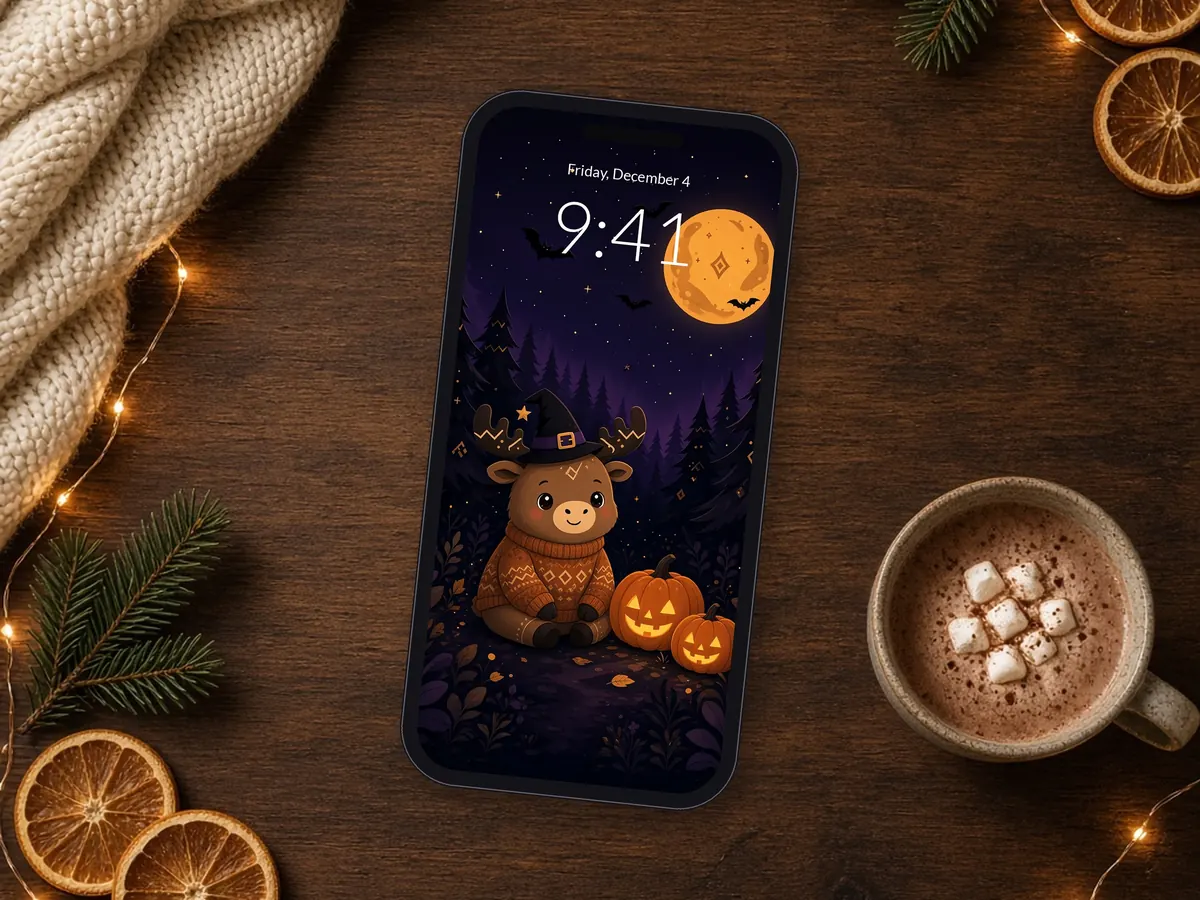 Spooky Moose Halloween Wallpaper – preview
